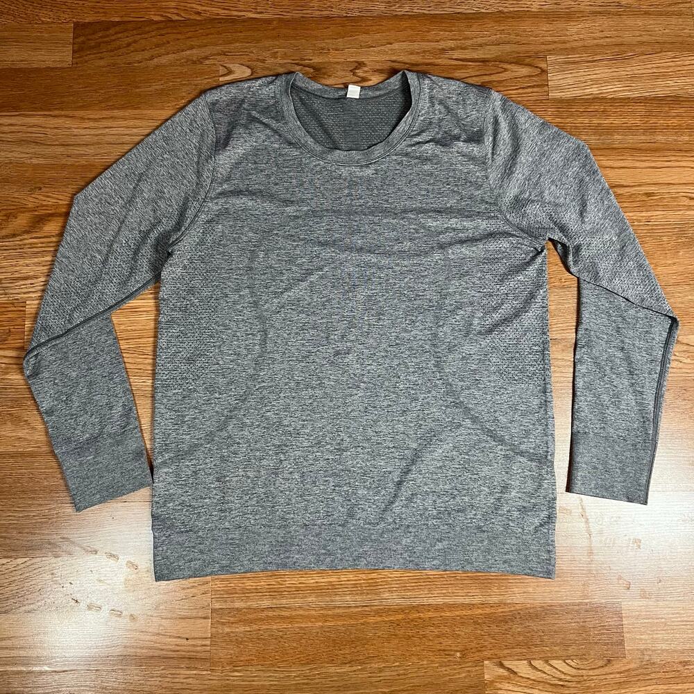 Lululemon Swiftly Tech Women’s Sz 10 Gray Long Sleeve Preowned